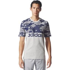 Adidas Koszulka męska ESS AOP Tee szara r. M (BQ9597). Szare koszulki sportowe męskie Adidas, m. Za 104,70 zł.