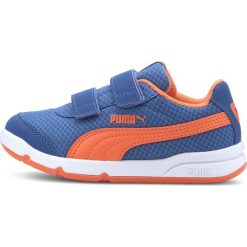 Puma buty chłopięce Stepfleex 2 30, niebieski/pomarańczowy. Pomarańczowe buty chłopięce sportowe Puma, bez zapięcia. Za 169,00 zł.