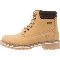 Tamaris Botki sznurowane corn. Brązowe buty zimowe damskie Tamaris, z materiału, na sznurówki. Za 399,00 zł.