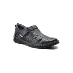 LASOCKI FOR MEN MI18-276-05. Niebieskie sandały męskie Lasocki For Men, ze skóry, bez zapięcia. Za 159,99 zł.