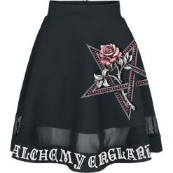 Alchemy England Rose Petagram Spódnica czarny. Czarne spódniczki z wysokim stanem marki Alchemy England, l, z nadrukiem, z koronki. Za 184,90 zł.