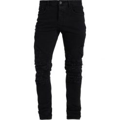 Jeansy męskie: Cayler & Sons PANELED INVERTED BIKER PANTS Jeans Skinny Fit black
