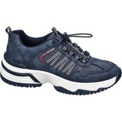 Sneakersy damskie Graceland niebieskie. Niebieskie sneakersy damskie Graceland, z materiału. Za 99,90 zł.