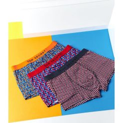 3PACK BOKSERKI MĘSKIE. Brązowe bokserki męskie Top Secret, bez wzorów, z dzianiny. Za 59,99 zł.