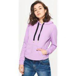 Bluzy damskie: Bluza kangurka – Fioletowy