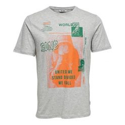 ONLY&SONS T-shirt męski marki Fabio SS Tee LightGrey Melange (rozmiar S). Koszulki męskie Only&Sons, s, bez wzorów, bez kołnierzyka. W wyprzedaży za 35,00 zł.