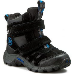 Buty zimowe chłopięce: Śniegowce MERRELL – Moab Polar Mid J95495 Black/Blue