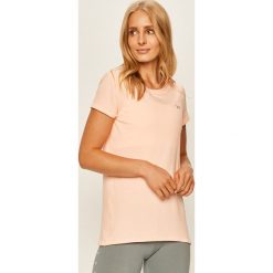 Under Armour - T-shirt. Różowe topy damskie Under Armour, s, bez wzorów, z elastanu, z krótkim rękawem. Za 129,90 zł.