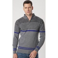 Szary Golf Shyryss. Szare bluzy męskie Born2be, xl, bez wzorów, z golfem, bez rękawów, bez kaptura. Za 49,99 zł.