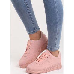 Różowe Buty Sportowe Global Spirit. Czerwone buty sportowe damskie marki KALENJI, z gumy. Za 69,99 zł.