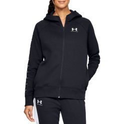 Under Armour Rival Fleece Sportstyle LC Sleeve Graphic Full Zip 1348559-001. Czarne bluzy damskie xs, z bawełny. W wyprzedaży za 199,99 zł.