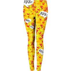 Legginsy we wzory: Legginsy w kolorze żółtym