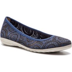 Baleriny CAPRICE - 9-22550-22 Jeans Nubuc 895. Niebieskie baleriny damskie marki Caprice, bez wzorów, z jeansu, bez obcasa. Za 239,90 zł.