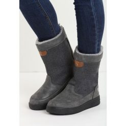 Szare Śniegowce Carry Power. Szare buty zimowe damskie marki Born2be, z materiału. Za 59,99 zł.