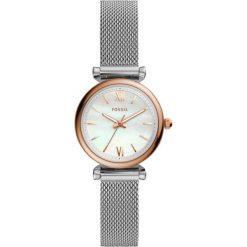 Zegarek FOSSIL - Carlie ES4614 Silver/Gold. Szare zegarki damskie Fossil, ze stali. Za 499,00 zł.