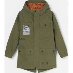 Parka z pikowaną podszewką - Khaki. Brązowe parki męskie Reserved, m, bez wzorów, bez kaptura. Za 149,99 zł.
