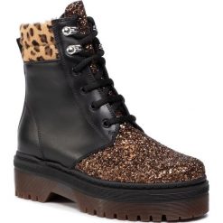 Trapery Eva Minge EM-23-06-000256. Czarne buty trekkingowe damskie Eva Minge, bez obcasa, bez zapięcia. W wyprzedaży za 369,00 zł.