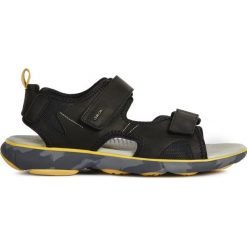 Geox Nebula Sandały Czarny. Czarne sandały męskie Geox, z materiału, z paskami. Za 464,95 zł.