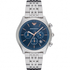 Zegarek EMPORIO ARMANI - Zeta AR1974 Silver/Silver. Szare zegarki męskie marki Emporio Armani. Za 1359,00 zł.