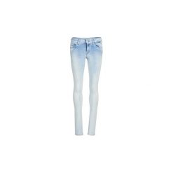 Jeansy slim fit Replay LUZ. Niebieskie jeansy damskie marki Replay, bez wzorów, z jeansu. Za 527,20 zł.