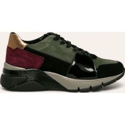 Tamaris - Buty. Zielone buty sportowe damskie Tamaris, bez wzorów, ze skóry, sportowe. W wyprzedaży za 259,90 zł.