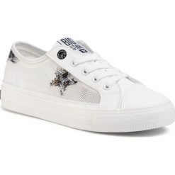 Sneakersy BIG STAR - FF274487 Biały/Srebrny. Białe półbuty damskie BIG STAR, ze skóry ekologicznej. Za 139,00 zł.