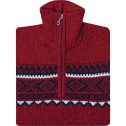 Ciepły sweter męski z norweskim wzorem SW50. Czerwone swetry męskie m, z bawełny, casualowe. Za 162,00 zł.