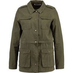 Płaszcze damskie pastelowe: Noisy May NMDOUBLE Krótki płaszcz ivy green