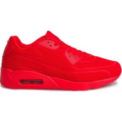 Czerwone Sportowe Trampki Adidasy 5598-5 Red. Czerwone buty sportowe męskie ButyModne, bez zapięcia, do biegania. Za 89,00 zł.