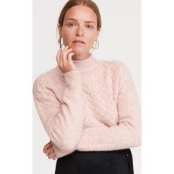 Sweter z domieszką alpaki - Różowy. Różowe swetry damskie Reserved, s, bez wzorów, bez rękawów, bez kaptura. Za 119,99 zł.