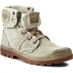 Trapery PALLADIUM - Pallabrouse Baggy 92478268 Dk Khaki/Putty. Brązowe buty zimowe damskie Palladium, z materiału. W wyprzedaży za 239,00 zł.