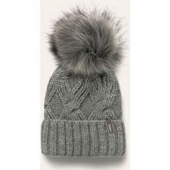 Answear - Czapka. Szare czapki damskie ANSWEAR, na zimę, bez wzorów, z dzianiny. Za 49,90 zł.