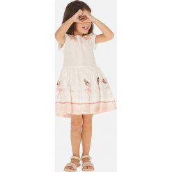 Mayoral - Sukienka dziecięca 92-134 cm. Pomarańczowe sukienki dziewczęce Mayoral, bez wzorów, z bawełny, z krótkim rękawem, krótkie, mini, rozkloszowane. Za 184,90 zł.