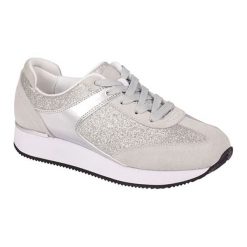 Sneakersy w kolorze srebrnym. Szare sneakersy damskie Scholl, z materiału. W wyprzedaży za 225,95 zł.