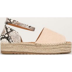 Answear - Sandały Erynn. Brązowe espadryle damskie ANSWEAR, bez wzorów, z gumy, bez obcasa, na obcasie. Za 129,90 zł.