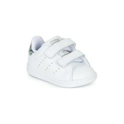 Buty Dziecko adidas STAN SMITH CF I. Białe trampki dziewczęce Adidas, bez wzorów, bez zapięcia. Za 219,00 zł.