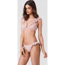 Stroje dwuczęściowe damskie: Trendyol Dół bikini z falbanką – Pink,Nude
