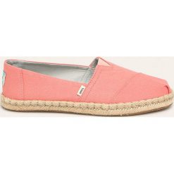 Toms - Espadryle Plant Dyed. Różowe espadryle damskie Toms, bez wzorów, z gumy, bez obcasa, na obcasie. Za 249,90 zł.