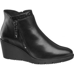 Botki damskie Easy Street czarne. Czarne botki damskie na obcasie Easy Street, z gumy, street, na zamek. Za 239,90 zł.