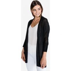 Tom Tailor Cardigan Czarny. Czarne bluzy damskie Tom Tailor, xl, bez wzorów, z poliesteru, bez rękawów, bez kaptura. Za 300,95 zł.
