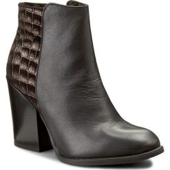 Buty zimowe damskie: Botki OLEKSY – 2050 A89/B15 Czarny/Krokodyl Czarny