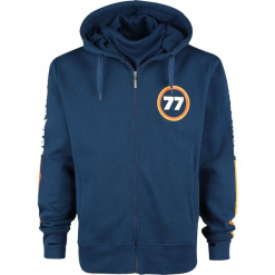 Star Wars 77 Bluza z kapturem rozpinana ciemnoniebieski. Niebieskie bluzy męskie marki Star Wars, l, z nadrukiem, z materiału, z kapturem. Za 121,90 zł.