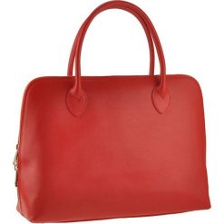 Torebki klasyczne damskie: Skórzana torebka „Manfredi” w kolorze czerwonym – 48 x 30 x 12 cm