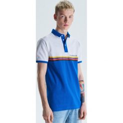 Koszulka polo - Niebieski. Niebieskie koszulki męskie Cropp, s, bez wzorów, polo, bez rękawów. Za 59,99 zł.