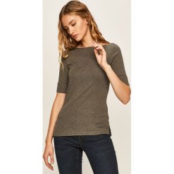 Lauren Ralph Lauren - T-shirt. Szare bluzki damskie Lauren Ralph Lauren, s, bez wzorów, z elastanu, casualowe, bez kołnierzyka. W wyprzedaży za 139,90 zł.