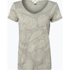 Esprit Casual - T-shirt damski z dodatkiem lnu, zielony. Zielone t-shirty damskie marki Esprit Casual, xs, z nadrukiem, z bawełny, casualowe, bez kołnierzyka. Za 69,95 zł.