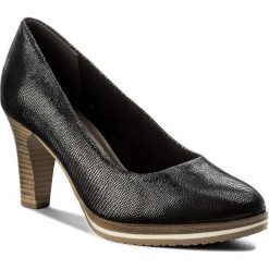 Półbuty TAMARIS - 1-22433-20 Black Struct 006. Czarne creepersy damskie Tamaris, z materiału, eleganckie, na obcasie. W wyprzedaży za 189,00 zł.