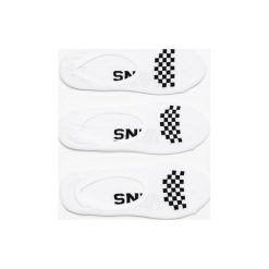 Vans 3-pack Skarpetki Biały. Białe skarpetki damskie Vans, w kratkę, z elastanu. Za 68,95 zł.