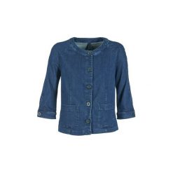 Kurtki jeansowe Benetton CHOVOLE. Niebieskie kurtki damskie Benetton, s, bez wzorów, z jeansu, bez kaptura. W wyprzedaży za 181,30 zł.