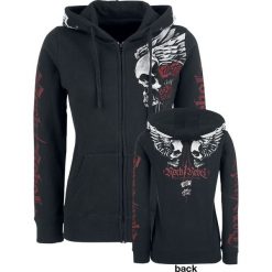 Bluzy damskie: Rock Rebel by EMP Freaking Out Loud Bluza z kapturem rozpinana damska czarny
